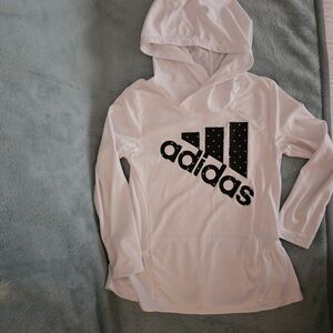 Adidas Kids White Hoodie Shirt